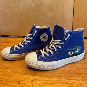 Comme Des Garçons CDG Blue High Top Converse size9